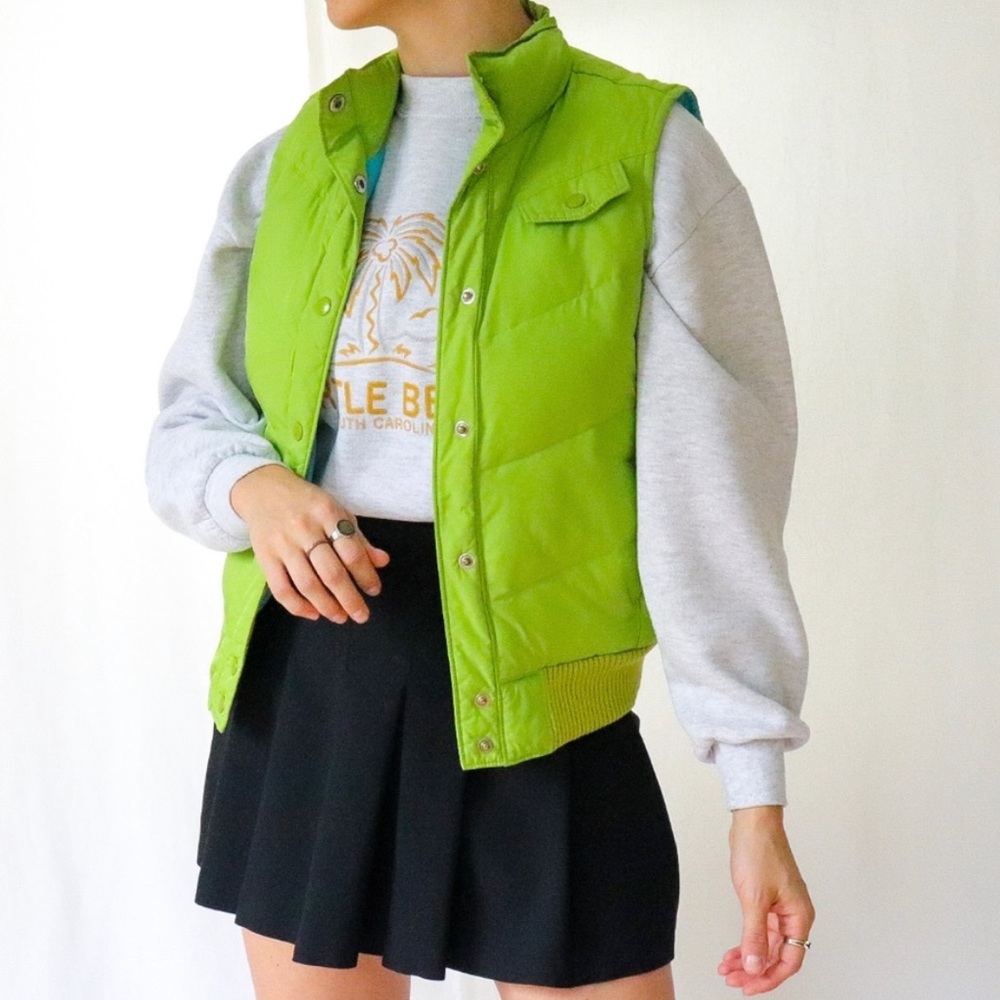 Vintage Gap Lime Green Puffer Vest